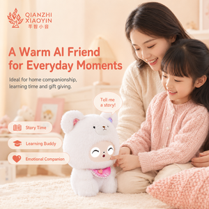 Grande Peluche Ours IA 36cm avec Visage ABS, 7 Expressions Émotionnelles, Clonage Vocal, Mémoire Longue Durée, Plus <span class=keywords><strong>de</strong></span> 50 Langues, WiFi 2.4G et Récitation d'Histoires - Product Image 5