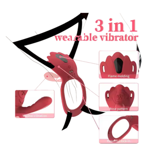 App Control Strap Op Paar Volwassen Speelgoed <span class=keywords><strong>Vagina</strong></span> Rozenvorm Draagbaar Vibrerende Panty Seks Vibrador Tong Vibrator Speelgoed Voor Vrouwen - Product Image 6