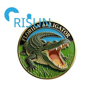 Moneta Commemorativa 3D in Metallo Smaltato a Forma di Coccodrillo, in Lega di Zinco, con Logo Personalizzato, Souvenir <span class=keywords><strong>Florida</strong></span> Gator Alligator, Moneta da Collezione Animale - Product Image 4