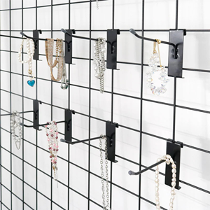 Skin Gridwall 6 Inch 50PC Industrial Black Heavy Duty <b>Display</b> <b>Hook</b> Easy Install Durable 20lbs Capacity Gridwall Storage <b>Hook</b> OEM - Product Image 1