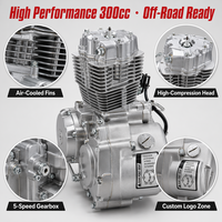 Motor de motocicleta todoterreno Chongqing 300cc CBF300, ensamblaje vertical, refrigerado por aire, 4 tiempos, nuevo motor de carreras Zongshen CQR OEM, MOQ bajo