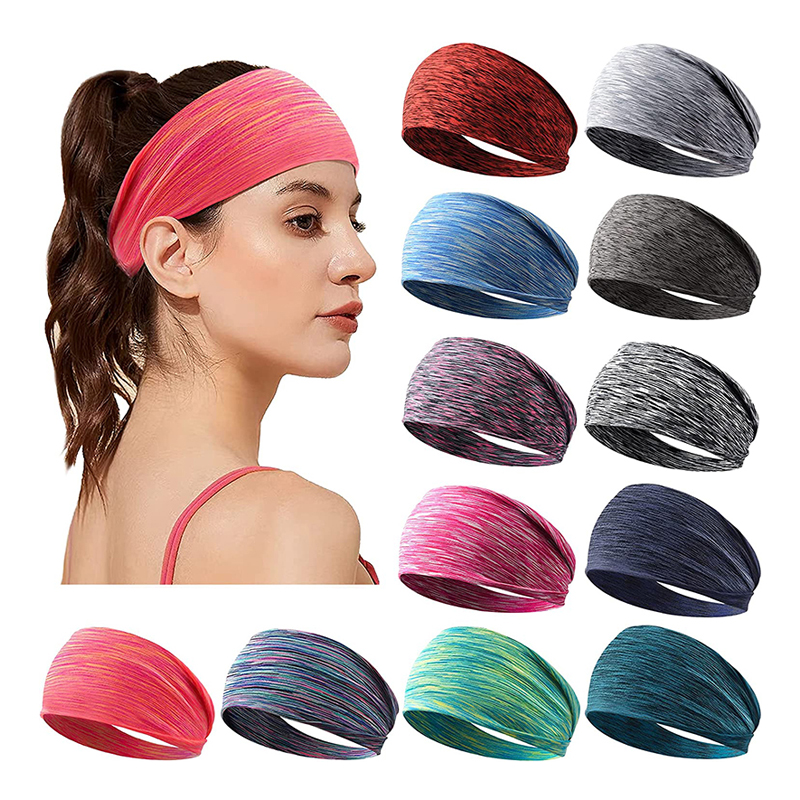 high quality custom logo women elastic quickly dry sport gym yoga headband