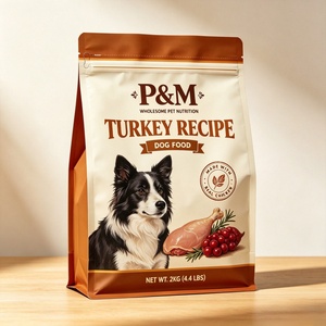 <b>Shelf</b> Display Flat Bottom Pet Food Pouch Custom Food Grade Eco-friendly High Barrier Moisture Proof Durable <b>Plastic</b> Bag 2kg 5kg - Product Image 1
