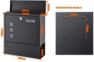 YooBox-buzones <span class=keywords><strong>de</strong></span> metal con cierre para uso residencial, caja <span class=keywords><strong>de</strong></span> metal con cierre para buzón <span class=keywords><strong>de</strong></span> correo inteligente - Product Image 5