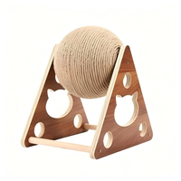 Jouet pour chat : Balle à gratter et planche en sisal, planche en MDF durable anti-déchirure, cadre d'escalade pour chat pour affûter les griffes, pour usage intérieur