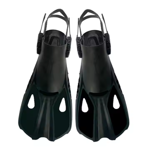 Aleta DE BUCEO cómoda con tacón abierto para adultos, correa ajustable, precio al por mayor, aleta flotante corta, <span class=keywords><strong>aletas</strong></span> de buceo para entrenamiento personalizado - Product Image 1