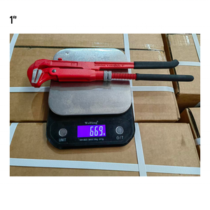 Llave de gas para tuberías <span class=keywords><strong>en</strong></span> ángulo de 45 grados °    Llave de tubo de 1'' de acero al cromo vanadio, alicates para bomba de agua - Product Image 6