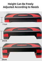 Plataforma de Ejercicio Ajustable con Logotipo Personalizado, Stepper Aeróbico Antideslizante de Plástico para Entrenamiento en Casa o Gimnasio