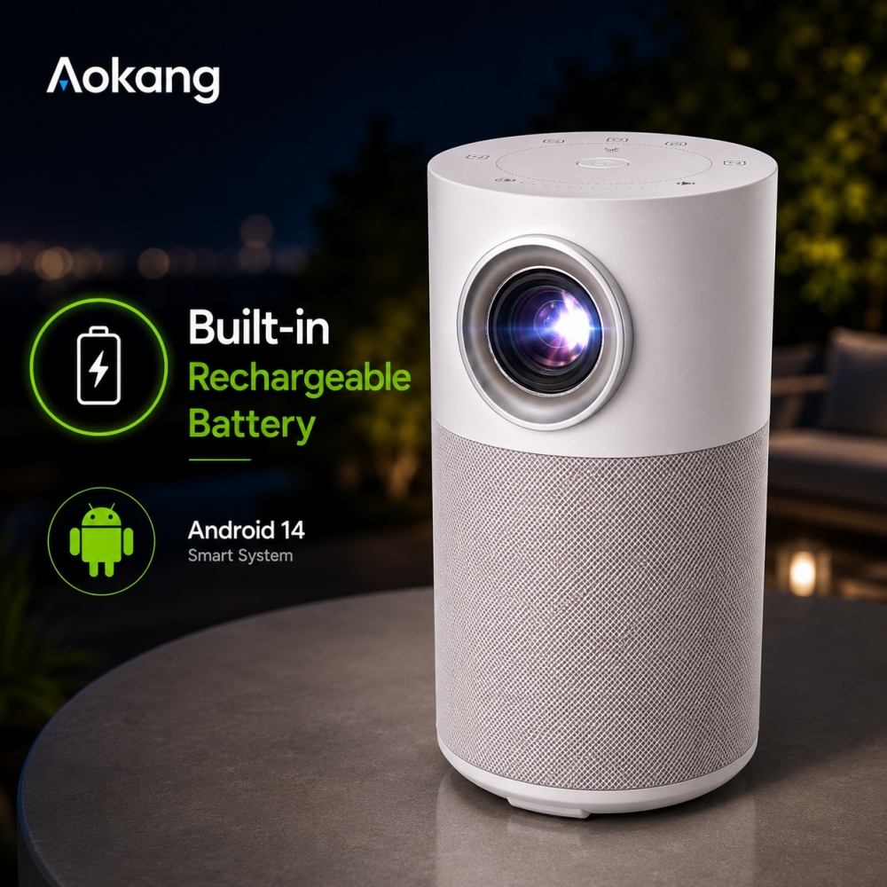 Professional Grade Outdoor <strong>Projector</strong> with Battery <strong>Android</strong> 14 Portable <strong>Mini</strong> Proyector WiFi 6 Auto Keystone Smart Video <strong>Data</strong> <strong>Show</strong>