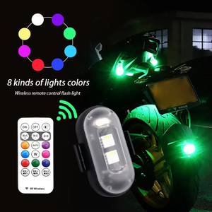 ชุดไฟเตือน LED แบบชาร์จ USB พร้อมรีโมทคอนโทรล RF สำหรับมอเตอร์ไซค์ ไฟเสริมเพื่อความปลอดภัยในการขับขี่ - Product Image 2