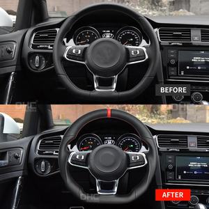 Livraison rapide Volant en cuir fait main pour Volkswagen Gti Mk7 Vw Polo <span class=keywords><strong>Golf</strong></span> <span class=keywords><strong>7</strong></span> <span class=keywords><strong>R</strong></span> Volant 2015 2016 <span class=keywords><strong>2017</strong></span> 2018 2019 - Product Image 6