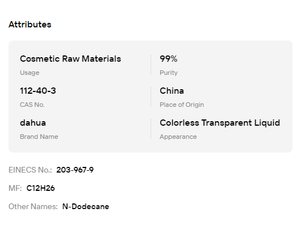N-Dodecane CAS 112-40-3 99% Qualité cosmétique Matière première pour la production de soins de la peau et des cheveux - Product Image 6