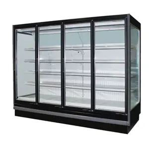냉동고 직립 유리문 엘리트 온도 조절기 소형 냉동고 유리 문 상업용 냉장고