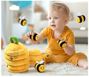 Peluş oyuncak bebek <span class=keywords><strong>Mini</strong></span> arı kovanı şeklinde aksiyon figürü çocuk eğitim duyusal S - Product Image 6