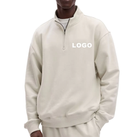 Pull à capuche zippé en molleton épais personnalisé avec logo pour homme – Sweat-shirt demi-zip de haute qualité pour homme