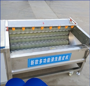 304 Stainless Steel Commercial <b>Fruit</b> and <b>Vegetable</b> Washing <b>Machine</b> for Cassava & Carrot Cleaning 220/380V Easy to Operate - Product Image 2