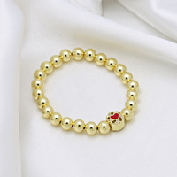 Bracelet Perlé avec Pendentif Cœur en Zircon pour Femme – Bijou de Luxe Tendance pour Usage Quotidien – Vente en Gros