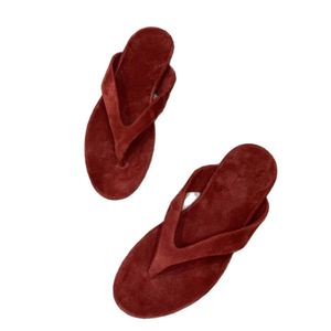 Tongs tendance en daim et cuir véritable pour femme – Sandales plates décontractées à entre-doigts pour la plage et l'extérieur, idéales pour l'été et le quotidien - Product Image 5