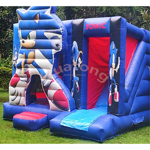 Huatong ngoài trời PVC <span class=keywords><strong>Inflatable</strong></span> phim hoạt hình S onic <span class=keywords><strong>bouncy</strong></span> nhà với trượt Sonic <span class=keywords><strong>Inflatable</strong></span> nhảy lâu đài Combo cho bán - Product Image 2