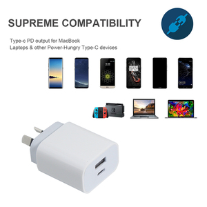 Chargeur mural USB C à double port PD QC 20W avec prise AU, efficacité de conversion de 89%, économie d'énergie - Product Image 5