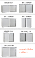 Boîtier électrique en plastique ABS étanche IP67 280x190x130mm