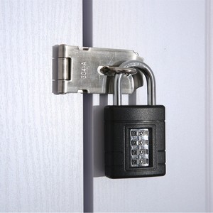 Combination Pad Lock Zinc Alloy Black Rectangular Double Lever Locking Warehouse Gate Gym Doors Windows - Product Image 2