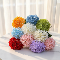 Bouquet de fleurs artificielles d'hortensia LUYI-ong, arrangements floraux en soie, fleurs artificielles de qualité supérieure pour mariage, fête, Noël