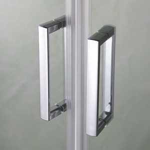 Porte de salle de bain à double ouverture, verre occultant, charnière sans cadre, enceinte de douche, porte de douche - Product Image 2