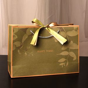 Bolsa de Papel Kraft Reciclable de Buena Calidad Directo de Fábrica con Asa, Nuevo Diseño, Venta Caliente, para Ropa, Calcetines, Zapatos y Pieles - Product Image 4