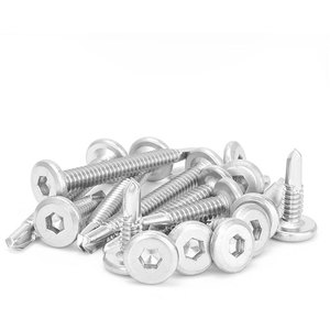 Tùy Chỉnh Bán Buôn M3 410 Thép Không Gỉ Lục Giác Khoan <span class=keywords><strong>Bit</strong></span> Vách Thạch Cao Đồng Bằng Gỗ Kẽm Mạ Màu Đen Đầu Phẳng Carbon Vít Thép - Product Image 2