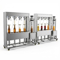 Monobloc de remplissage et de bouchage de bière semi-automatique |   Machine de mise en bouteille pour microbrasserie à contre-pression