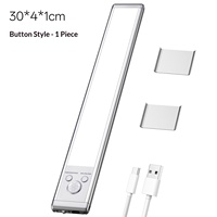 Lampu Malam LED Sensor Magnetik Penginderaan Tubuh Manusia, Plastik, untuk Lemari & Nakas, Peredupan Tanpa Tingkat, Desain Modern untuk Kamar Tidur, Produk Terlaris