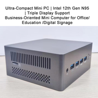 Mini-PC personnalisé N95 N100 HD DP USB Type-C Sharerdp Ultra-basse consommation Petit Nuc pour jeux Bureau/Éducation Affichage numérique Nouveau