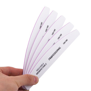 Sinh Thái Thân Thiện Half Moon Shapes Mini Finger File <span class=keywords><strong>Nail</strong></span> Dùng Một Lần Tùy Chỉnh In Logo Làm Móng Tay Tập Tin Móng Tay 100/180 - Product Image 6