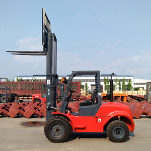 Более Безопасный 2-6 тонн открытый вилочный погрузчик дизельный грузовик 3 тонны 3,5 тонн внедорожный вилочный погрузчик/пересеченный вездеход вилочный погрузчик для продажи - Product Image 3