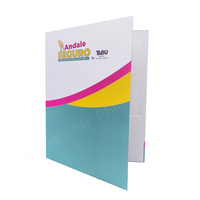 Logo personnalisé A4 Fichier Papier Présentation Dossier Carte de visite Fente A4 Fichier de poche dossiers pour les entreprises de classement personnalisable