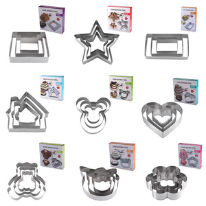 ชุดแม่พิมพ์เค้กสแตนเลส 3 ชิ้น อุปกรณ์อบเค้กหลายชั้นสำหรับทำเค้ก - Product Image 1