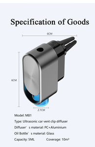 Diffusore di Aromi Portatile M81 Maonoal USB 10ml 10m con Illuminazione LED, Grande Capacità, Ecologico, <span class=keywords><strong>Mini</strong></span>, con Garanzia di 1 Anno per Auto - Product Image 3