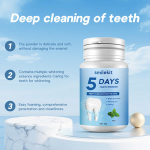 Fabrik Hersteller Großhandel 5 Tage Private Label Flecken entfernen Organic Mint Flavor Teeth White ning Powder - Product Image 2
