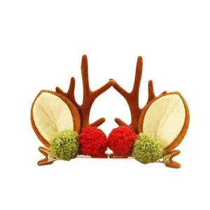 دبوس شعر لعيد الميلاد عيد الميلاد جديد ظريف زينة قرن الوعل مشبك رأس إكسسوارات شعر قرن الوعل لاحتفالات الأعياد الإنترنت - Product Image 1