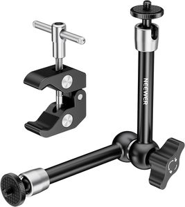 NEEWER 9.8 "/25cm 조절 가능한 매직 암, 슈퍼 클램프, 1/4" 및 <span class=keywords><strong>3</strong></span>/8 "스레드, 플래시/LED 조명/마이크/모니터용 1/4" 나사 - Product Image 1