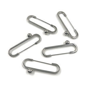 Bán buôn lớn Trâm bạc kim loại an toàn <span class=keywords><strong>pin</strong></span> với hạt treo <span class=keywords><strong>tag</strong></span> may ve áo Trâm cho Diy Craft phụ kiện - Product Image 2