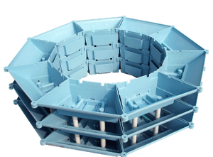 กระถางปลูกต้นไม้ติดผนังแนวตั้งแบบประหยัดพลังงาน ทนทาน น้ำหนักเบา ผลิตจากพลาสติก PP พร้อมรูระบายน้ำ ดีไซน์แบบโมดูลาร์ รดน้ำเองได้ - Product Image 3