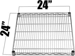 Chrome plated metal wire shelving unit heavy duty NSF certified storage <b>rack</b> suitable <b>for</b> home and <b>garage</b> use - Product Image 4