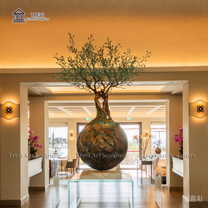 TREVI Tijdloze Moderne Kunst Gegoten Bronzen Levenboom Sculptuur Beroemd voor Buitenpark Verkoop - Product Image 6