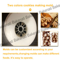 Machine à fabriquer des biscuits fourrés au chocolat double couleur BNT-208A Rheon, machine à encrustation de biscuits à vendre