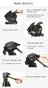 WeiFeng WT3540 caméra DV trépied caméra trépied voyage Portable aluminium trépied pour <span class=keywords><strong>Canon</strong></span> Nikon Sony <span class=keywords><strong>jumelles</strong></span> magnétoscope - Product Image 3