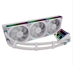 Enfriador de CPU FROZEN 360 WHITE, Dos Ventiladores ARGB de 12 cm y 4 Pines, Radiador Silencioso con Refrigeración por Agua Integrada para CPU FROZEN 360 WHITE - Product Image 1