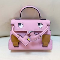 Sac à main personnalisé OEM en cuir véritable motif dessin animé pour femme, 3-en-1, porté épaule, bandoulière, fourre-tout, 9 couleurs, vente en gros usine