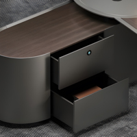 Bureau de direction en forme de L, gain de place, en bois, avec armoire de rangement multifonctionnelle, bureau moderne pour PDG, mobilier de bureau
